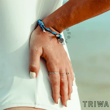 دستبند زنانه و مردانه تریوا (TRIWA) مدل Ocean Plastic Turquoise