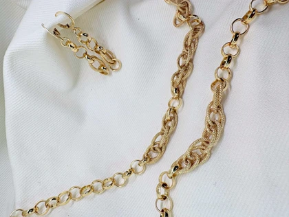 سرویس کامل برند شین مدل «بافت زرین» | طرح زنجیر حصیری با گارانتی 1 ساله