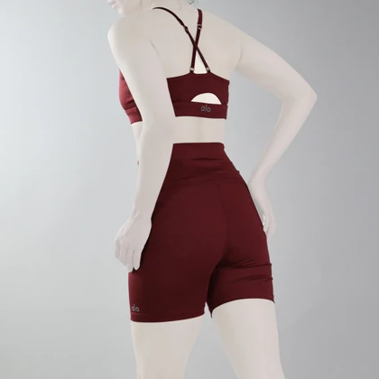 ست نیم‌تنه و کشاله بند ورزشی زنانه الو مدل 4B0153 زرشکی