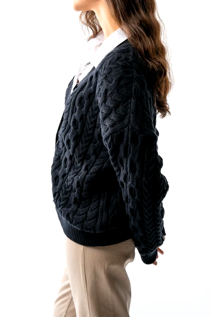 ژاکت بافت برجسته زنانه