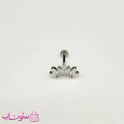 پیرسینگ گوش مدل تاج نگین‌دار کد 310