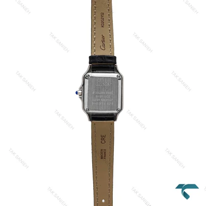 ساعت کارتیر Panthere زنانه سیلور بند چرم فول نگین اسمال Cartier-6271-L