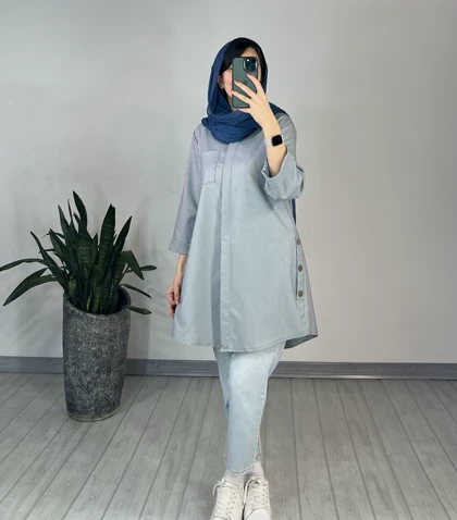 مانتو دکمه دار یکتا