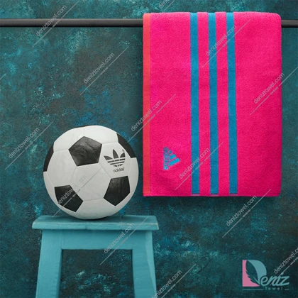 حوله ورزشی adidas صورتی ، سرمه ای بزرگ