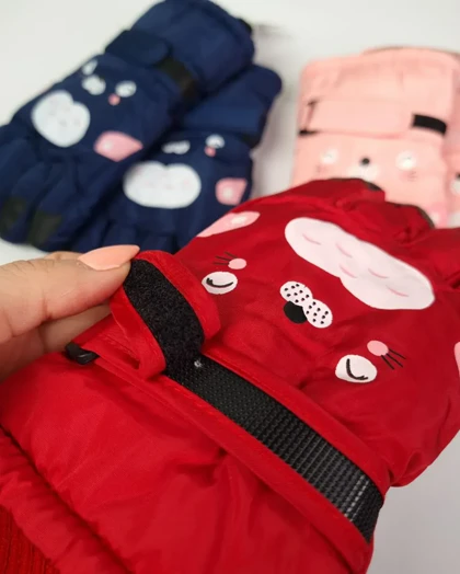 دستکش بچه‌گانه شمعی ضدآب توکرکی طرح گربه