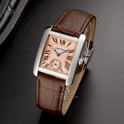 ساعت کارتیه بند چرمی Cartier Tank SrG1