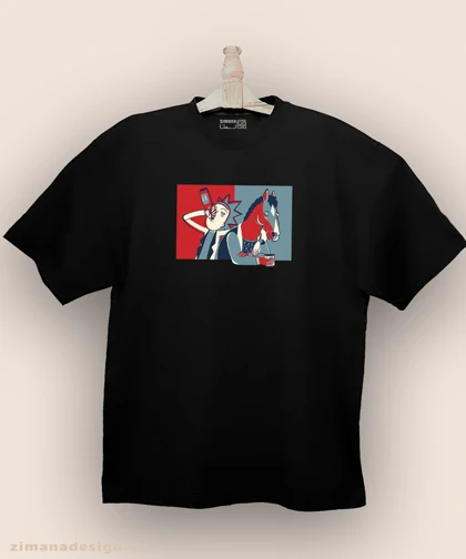 تیشرت لش مردانه و زنانه طرح ریک اند مورتی کد 887