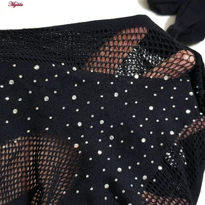 سرهمی فانتزی مشکی مدل نگین‌دار کد 4860-7172