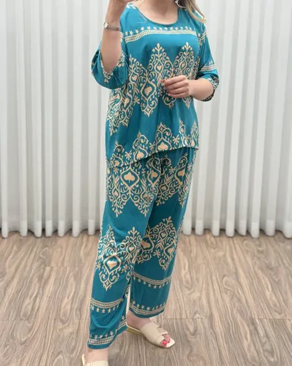 بلوز شلوار نخ آلمان R7587