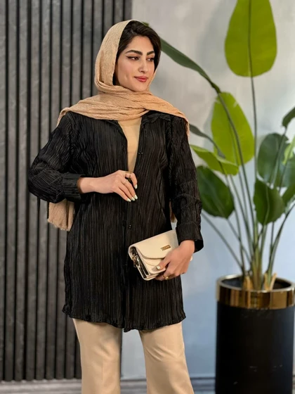 مانتو ساتن پلیسه الناز کد 1773