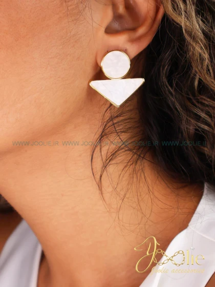 گوشواره زنانه دایره مثلت کد E1119