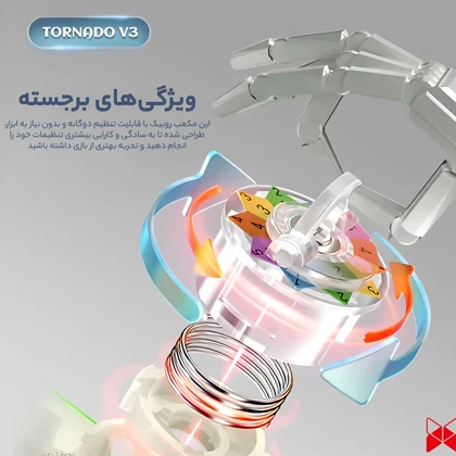 مکعب روبیک 3×3 مگنت کای وای QiYi مدل X-Man Tornado V3 M Standard