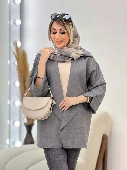 مانتو دو جیب نما پایین هلال