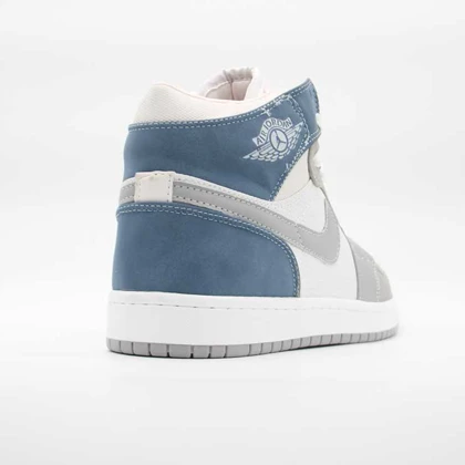 کتانی جردن 1 ساق‌دار طوسی آبی کد 6624