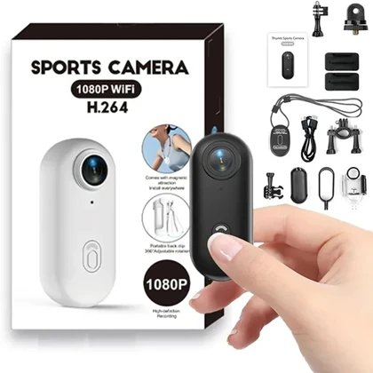 دوربین کوچک ورزشی وینز مدل ActionCam گیره‌ای و قابل آویز از گردن