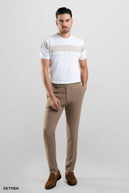 تیشرت مردانه یقه گرد بافت اولد مانی