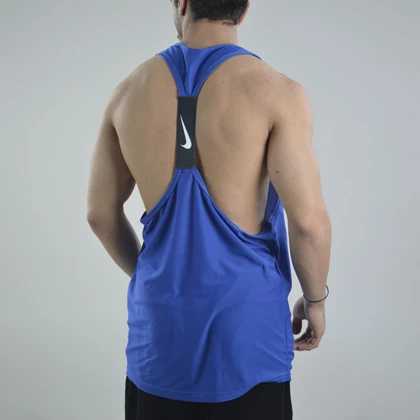 رکابی ورزشی پشت کش دار مردانه نایک مدل VHD-Dri Fit-4K0998 آبی