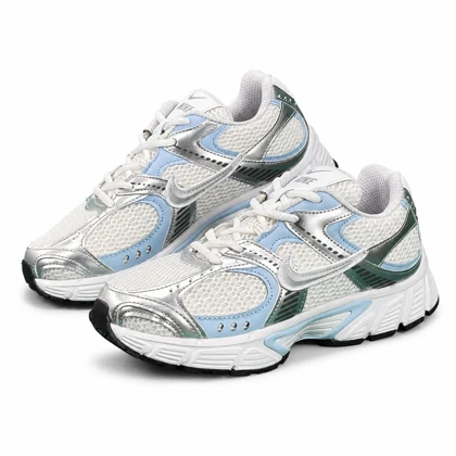 کفش کتانی مردانه رانینگ مدل نایکی V5 سفید آبی طوسی Nike V5