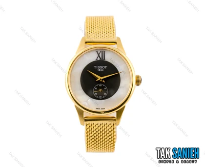 ساعت تیسوت زنانه بند حصیری طلایی Tissot-1731-L
