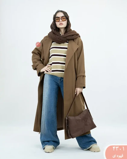 ترنچ کت بلند دریتا 4301