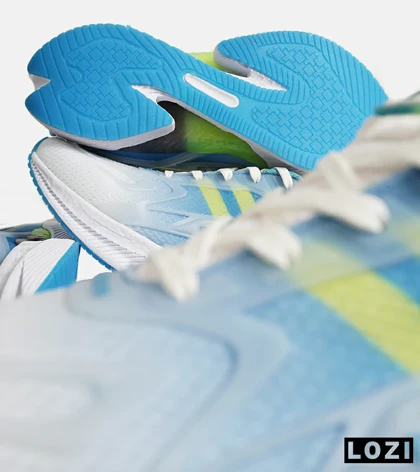 کفش کتانی مردانه و زنانه آبی لیمویی سفید Adidas SUPERNOVA 3 مدل 7024