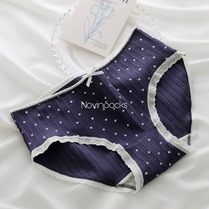 پک 12 عددی شورت نخی سورمه ای طرح قلب و پاپیون( سایز XL)