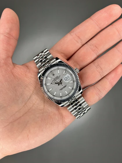 ساعت مچی رولکس سوئیسی بند سیلور صفحه طوسی Rolex Datejust