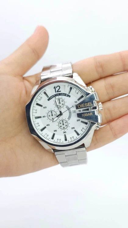 ساعت مچی مردانه دیزل شاخ دار Diesel سبک 3موتوره و تاریخ دار