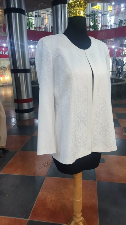 کت زنانه مجلسی سفید