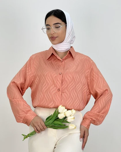 شومیز ساتن برکه(41)کد:4740