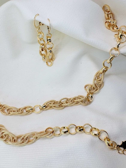 سرویس کامل برند شین مدل «بافت زرین» | طرح زنجیر حصیری با گارانتی 1 ساله