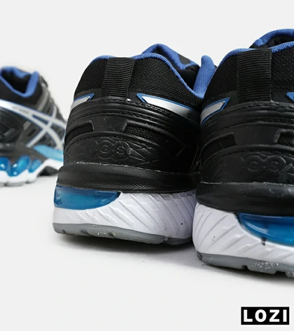 کفش کتانی مردانه مشکی آبی نقره ای ASICS GT 2000