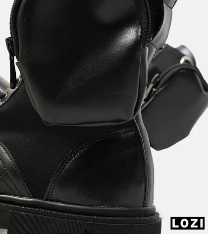 بوت مردانه بگ دار مشکی ZARA