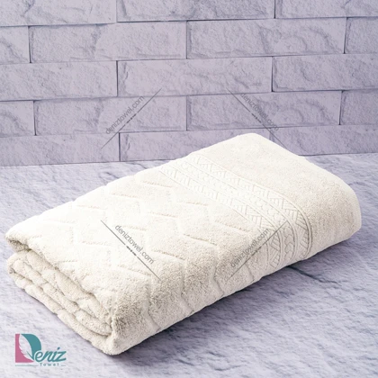 حوله حمامی طرح البروس رنگ شیری