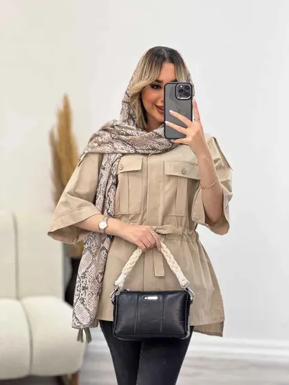 مانتو لینن سرشانه پاگن