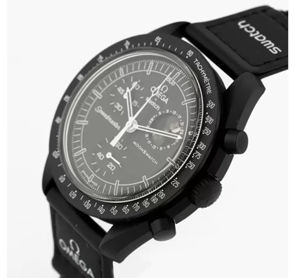 ساعت امگا سواچ ماه مشکی اسنوپی Omega Swatch Mission To