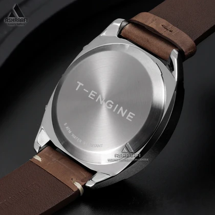 ساعت تی انجین بند چرمی T-Engine Drum Chrono 3954