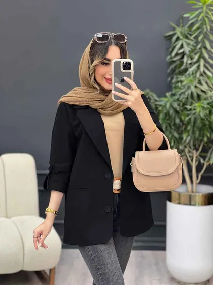 مانتو دو دکمه ثمین