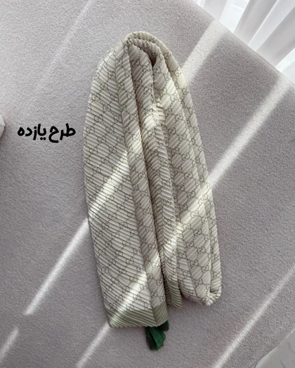شال پلیسه سبز تابستانه 3905