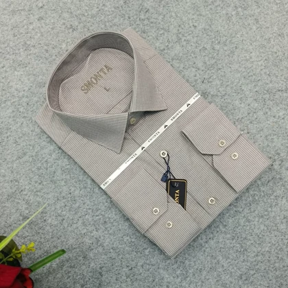 پیراهن راه راه استین بلند مردانه _ قواره کلاسیک _استایل رسمی
