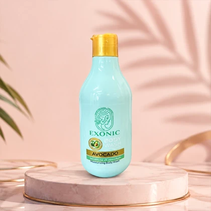 شامپو بدن آووکادو اکسونیک مدل Moisturizing مناسب انواع پوست