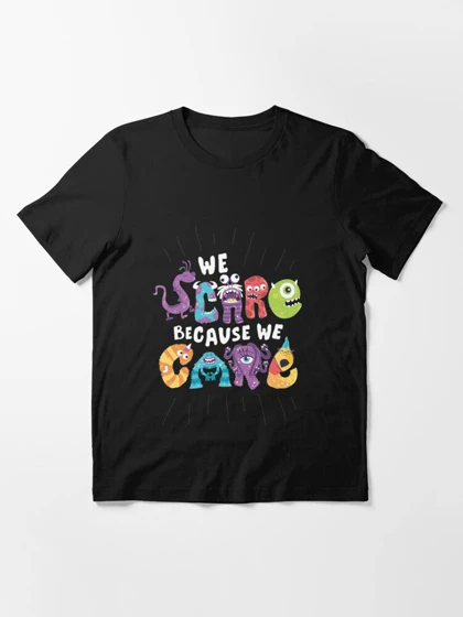 تیشرت کارخانه هیولاها | تیشرت Monsters inc طرح We Scare Because We Care کد 123379