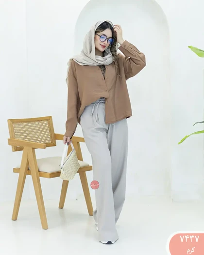 شلوار فول بگ بندی 7437