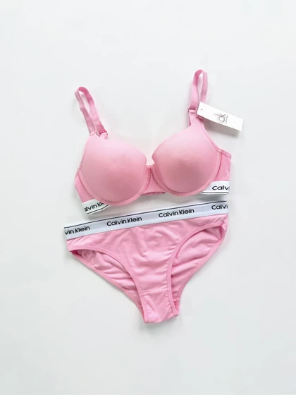 ست شورت اسلیپ و سوتین فنر دار نخ پنبه کلوین کلاین Calvin Klein