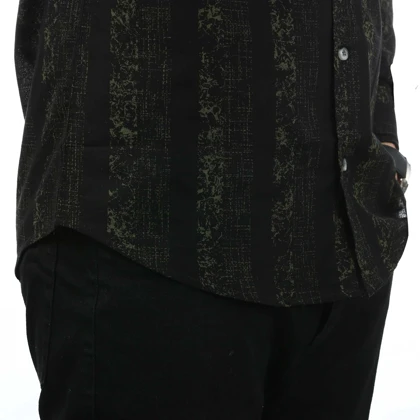 پیراهن آستین بلند طرح دار مردانه مدل 6101419