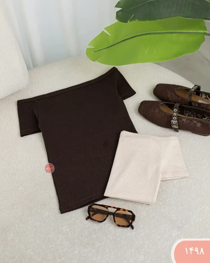 تیشرت کبریتی یقه قایقی 1498