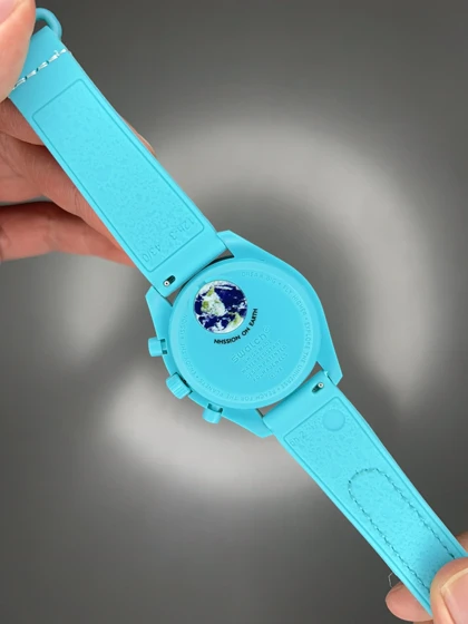 ساعت مچی امگا سواچ بند رابر تیفانی ماموریت به زمین Omega x Swatch Mision to the earth Rubber