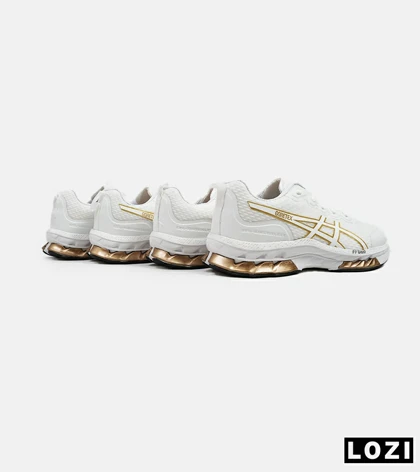 کفش کتانی مردانه سفید طلایی ASICS GORETEX
