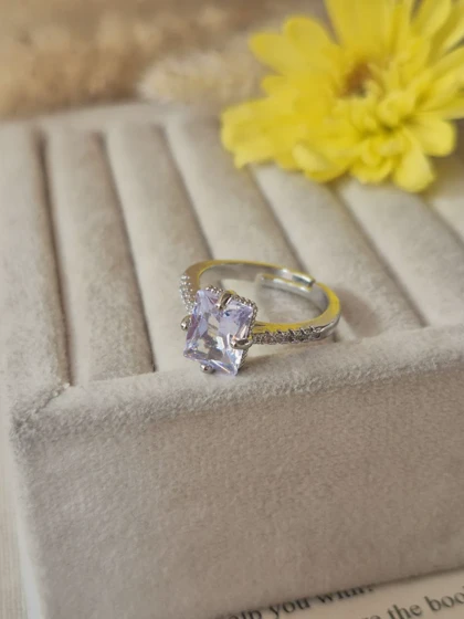 انگشتر جواهری فری سایز مستطیلی