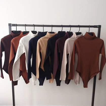 بادی یقه اسکی آستین بلند